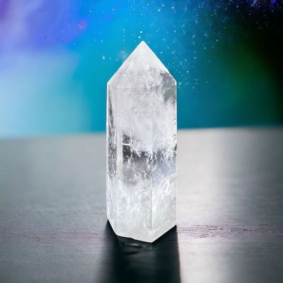 Clear Quartz Crystal Obelisk Meditation Tower (#2) - Picture 1 of 12